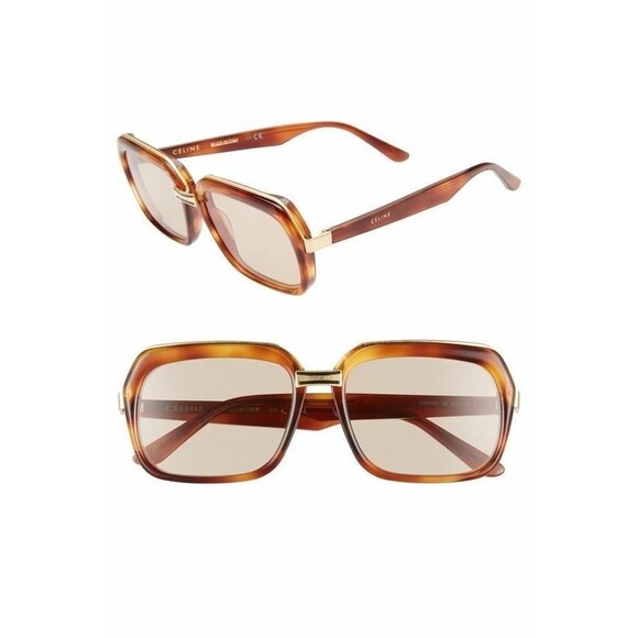 NWT CELINE Sunglasses Made In Italy Designer Sunglasses Brown - Picture 2 of 8